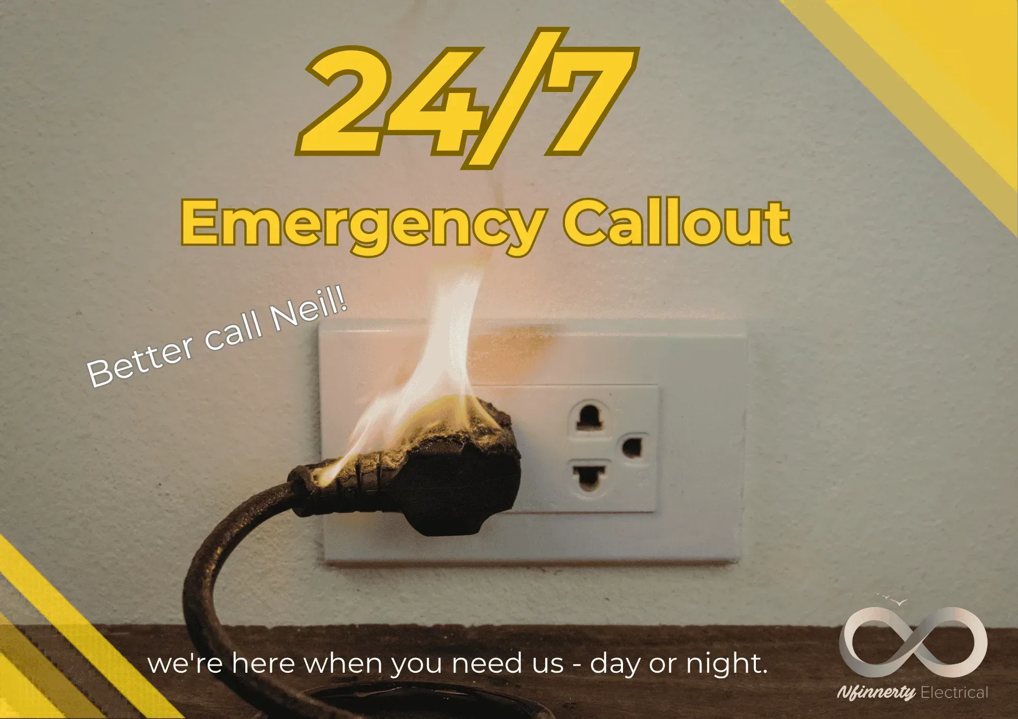 Emergency commercial and domestic electrical repair by Nfinnerty Electrical in York